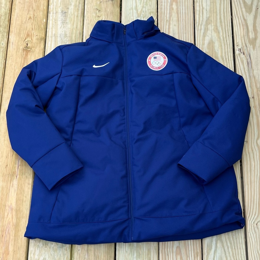 Nike Team USA Olympic Down 550 Parka Jacket Navy Size XXL Womans, No hood